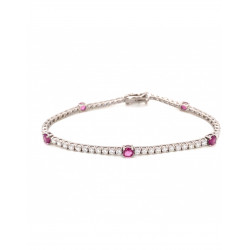 October Pink Tourmaline Birthstone Bracelet